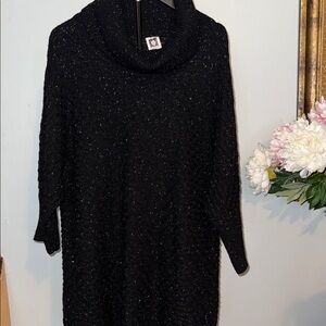 Anne Klein Black Cowl Neck Sweater